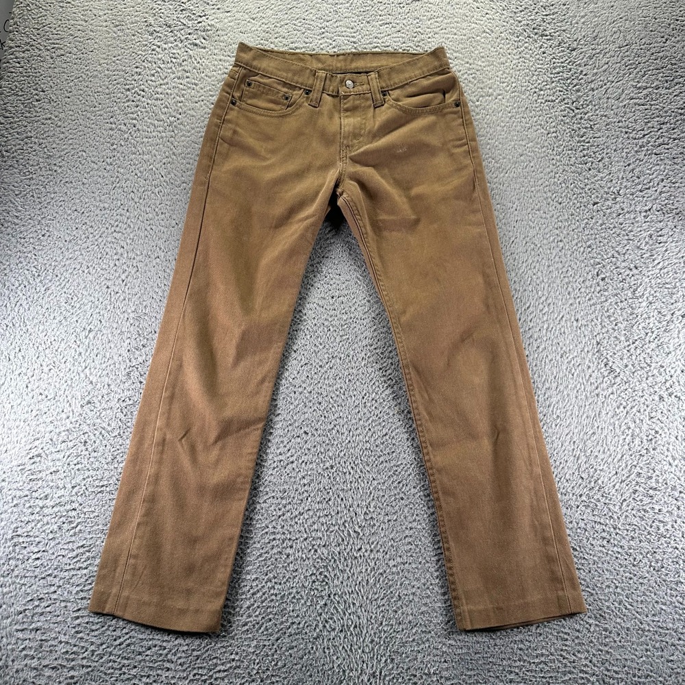 Levi's 511 Pant Mens 28x28 Brown Cotton Chino Straight Stretch Preppy Business
